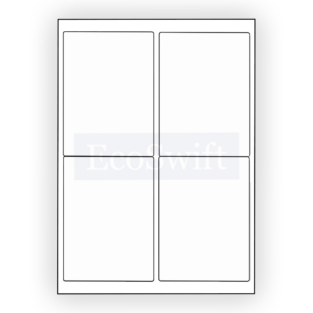 (4) 4 x 5 EcoSwift Laser/Ink Address Shipping Adhesive Labels 4 per sheet