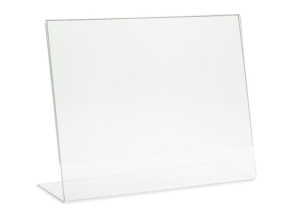 Dazzling Displays 25 Acrylic 11″ x 8-1/2″ Slanted Sign Holders
