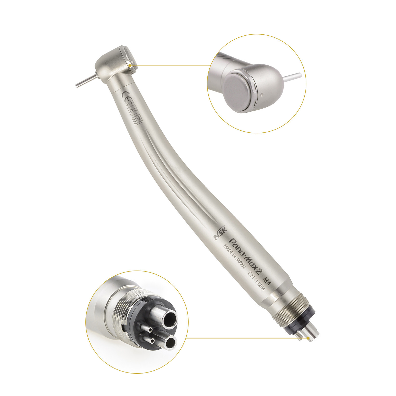Dental Handpiece Standard High Speed Push Button Single Water Spray 4H