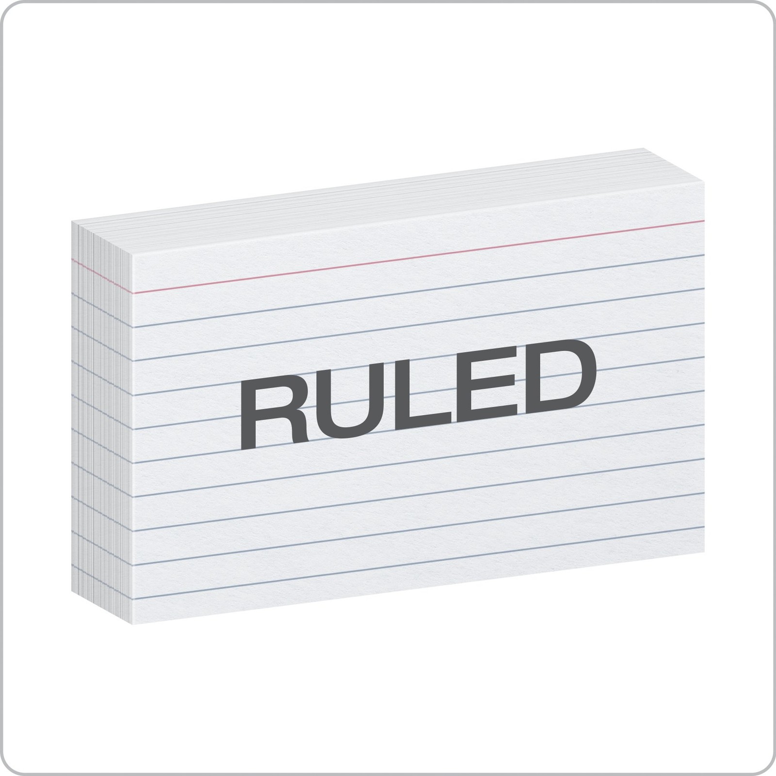 Ruled Index Cards, 3″ x 5″, White, Lined Index Flashcards, 300 per Pack (10022)