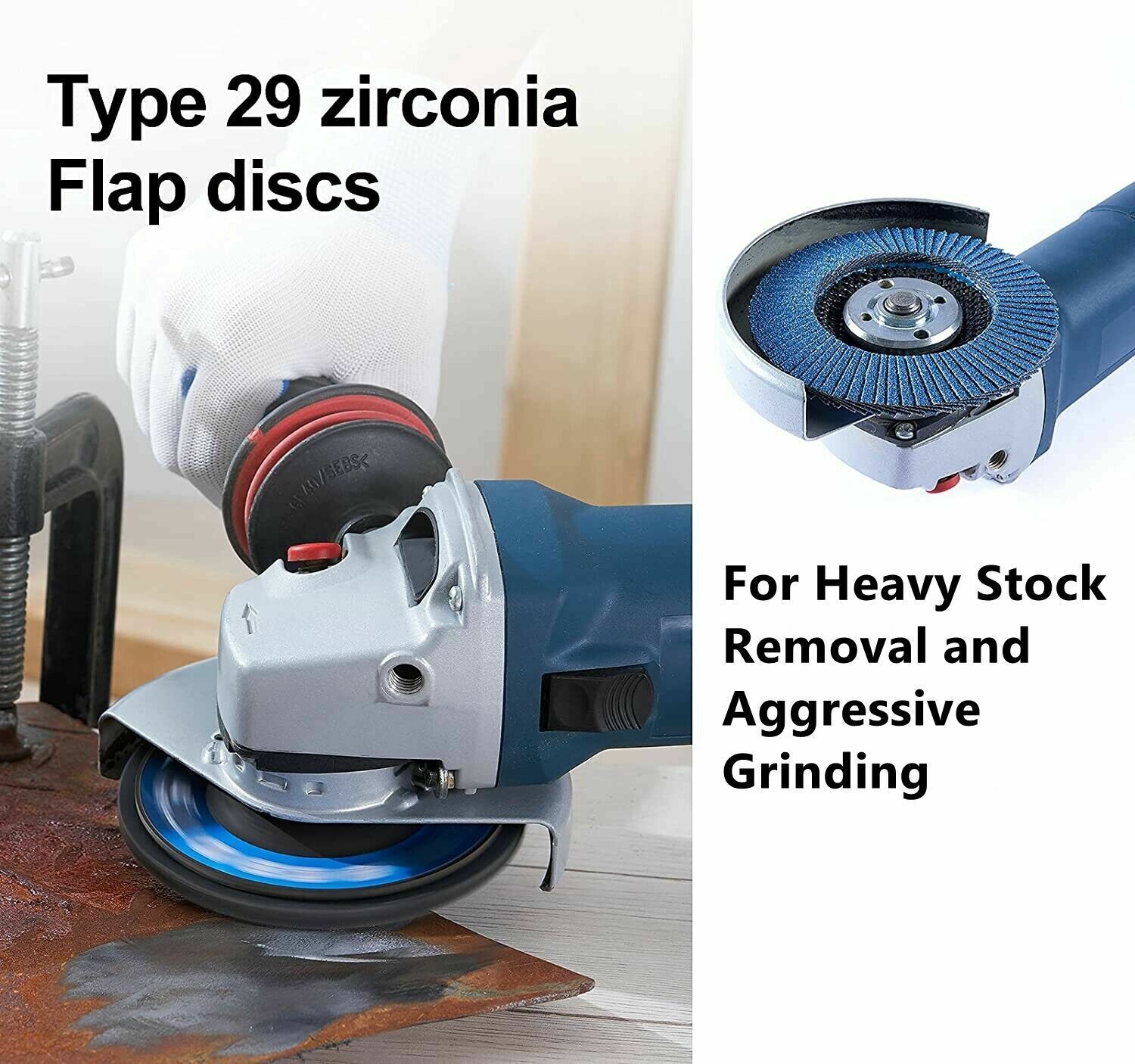 SATC 20x 4.5″ 4-1/2 Flap Disc 40 60 80 120 Grit Angle Grinder Sanding Grinding