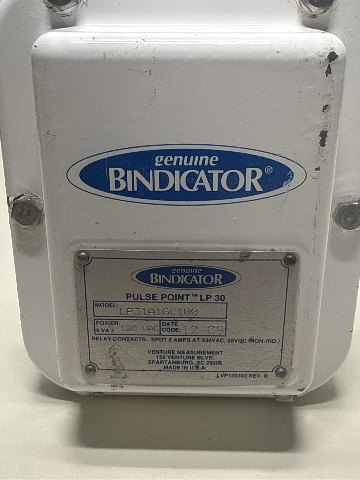 GENUINE BINDICATOR LP31A1GC100 PULSE POINT VIBRATORY LIQUID LEVEL CONTROL