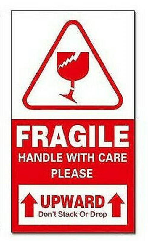 2×3,FRAGILE/UPWARD/Don’t Stack Or Drop, 500 labels per roll, 1-60 Rolls