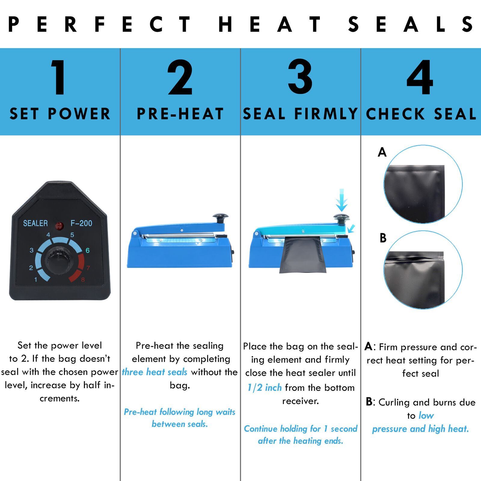 Many Different Sizes for 100 Flat Clear/White Zipper Seal Bags w/ Hang Hole
