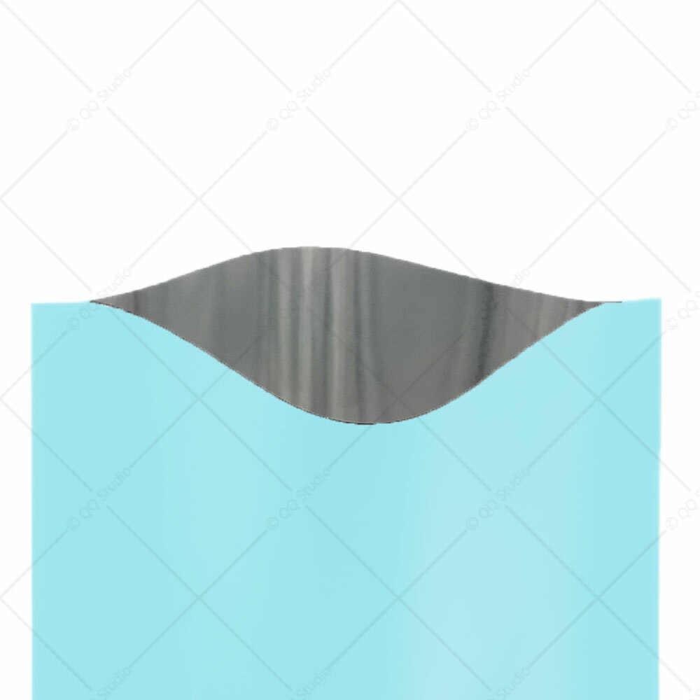 Variety of Colors&Sizes Double-Sided Foil Mylar Flat Open Top Bag w/Tear Notches