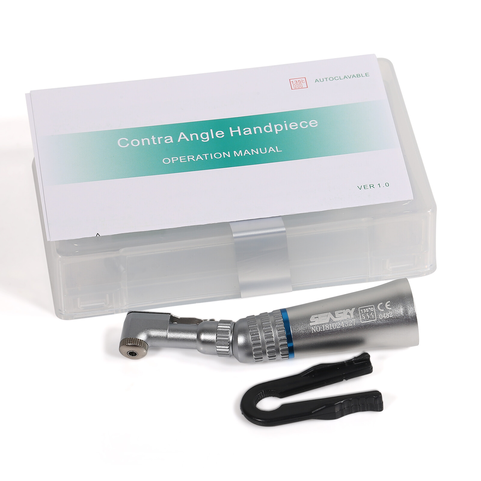 USA Contra Angle Handpiece Dental 1:1 Direct Drive Latch Type Fit NSK