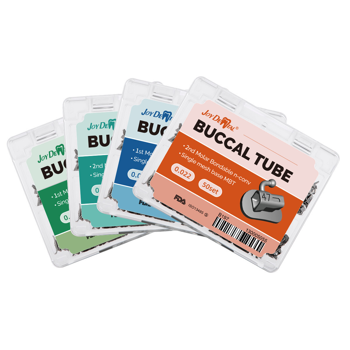 Joydental Dental Ortho Buccal Tubes 1st/2nd Molar MBT/Roth 022 N-Conv Mesh Base