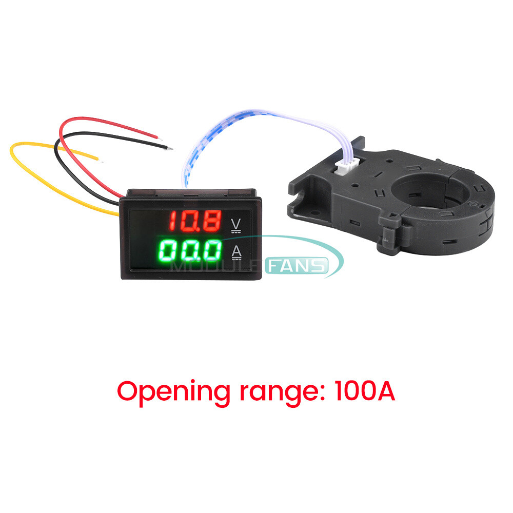 DC0-300V 50/100/200/400A Isolated Current Voltage Meter Hall Ammeter Voltmeter