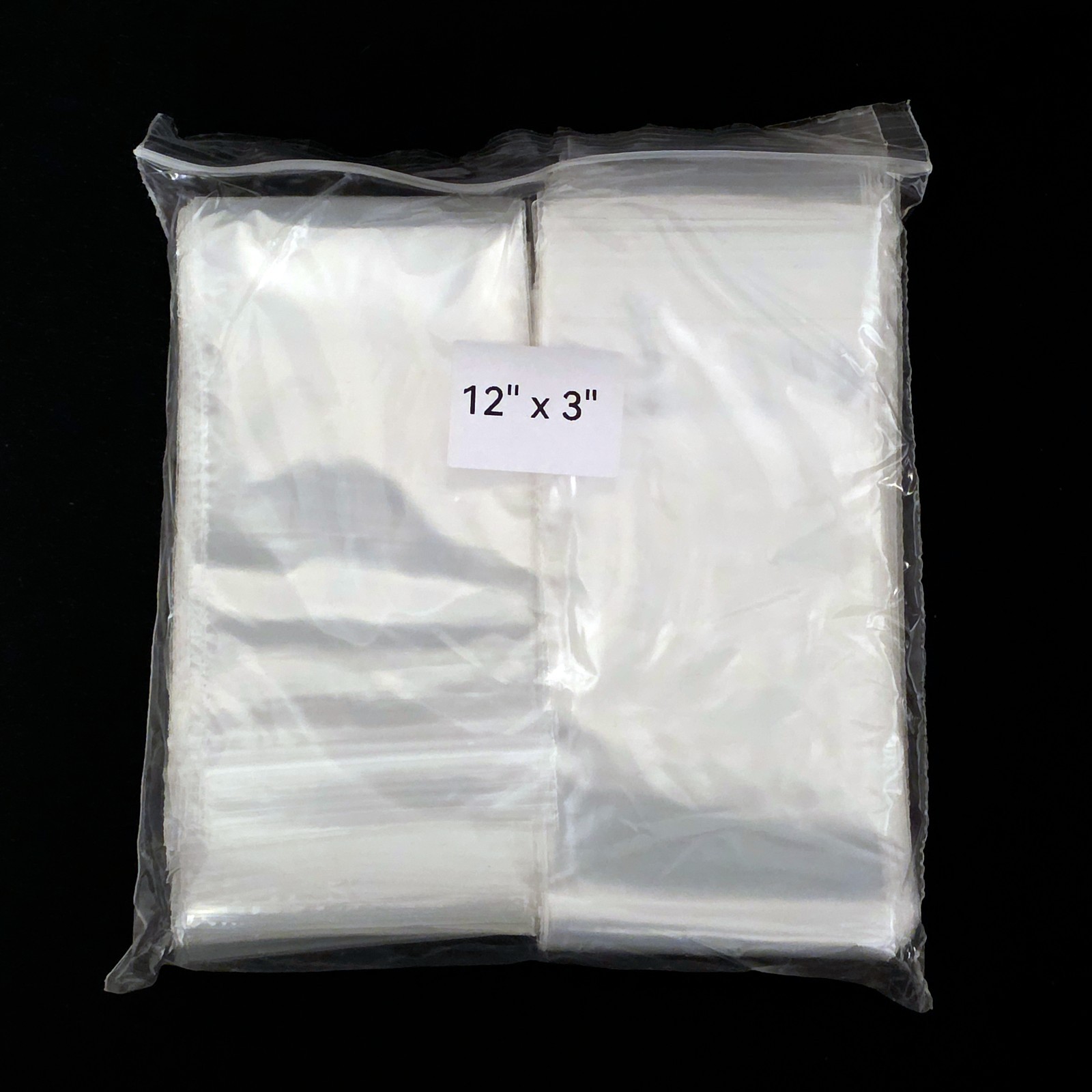 Plymor Reclosable Zip Bags 3″ x 12″ Clear 2 Mil 500 Pack Storage