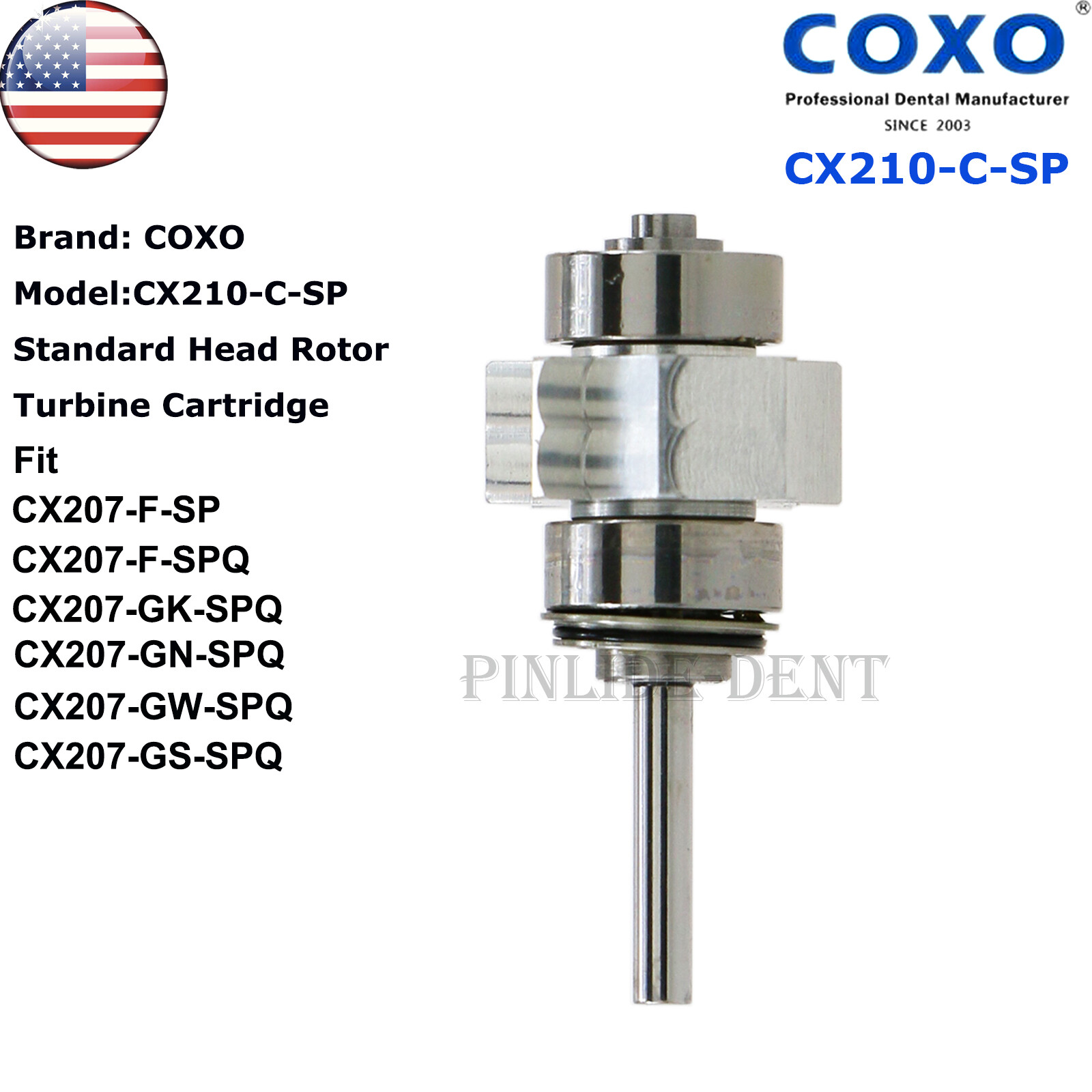 US COXO Dental High Speed Fiber Optic Air Turbine Handpiece fit Kavo Multiflex