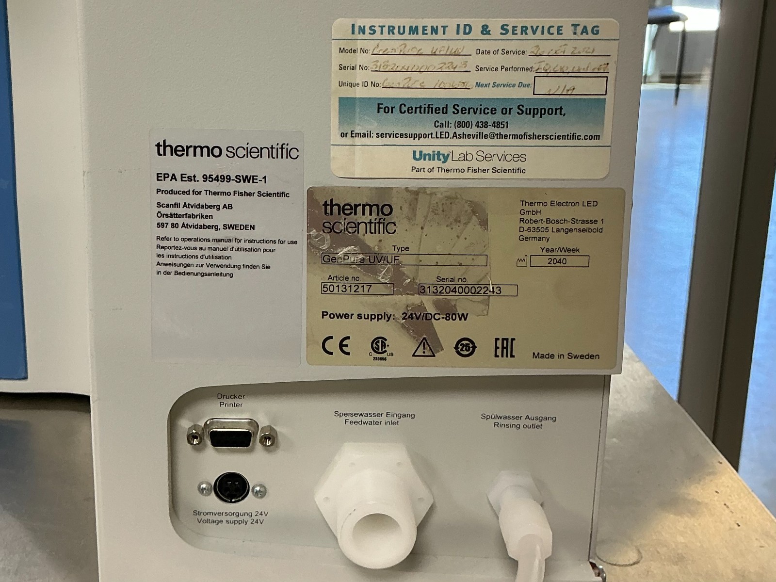 Thermo Scientific GenPure UV/UF Water Purifier, Used Excellent Working Condition