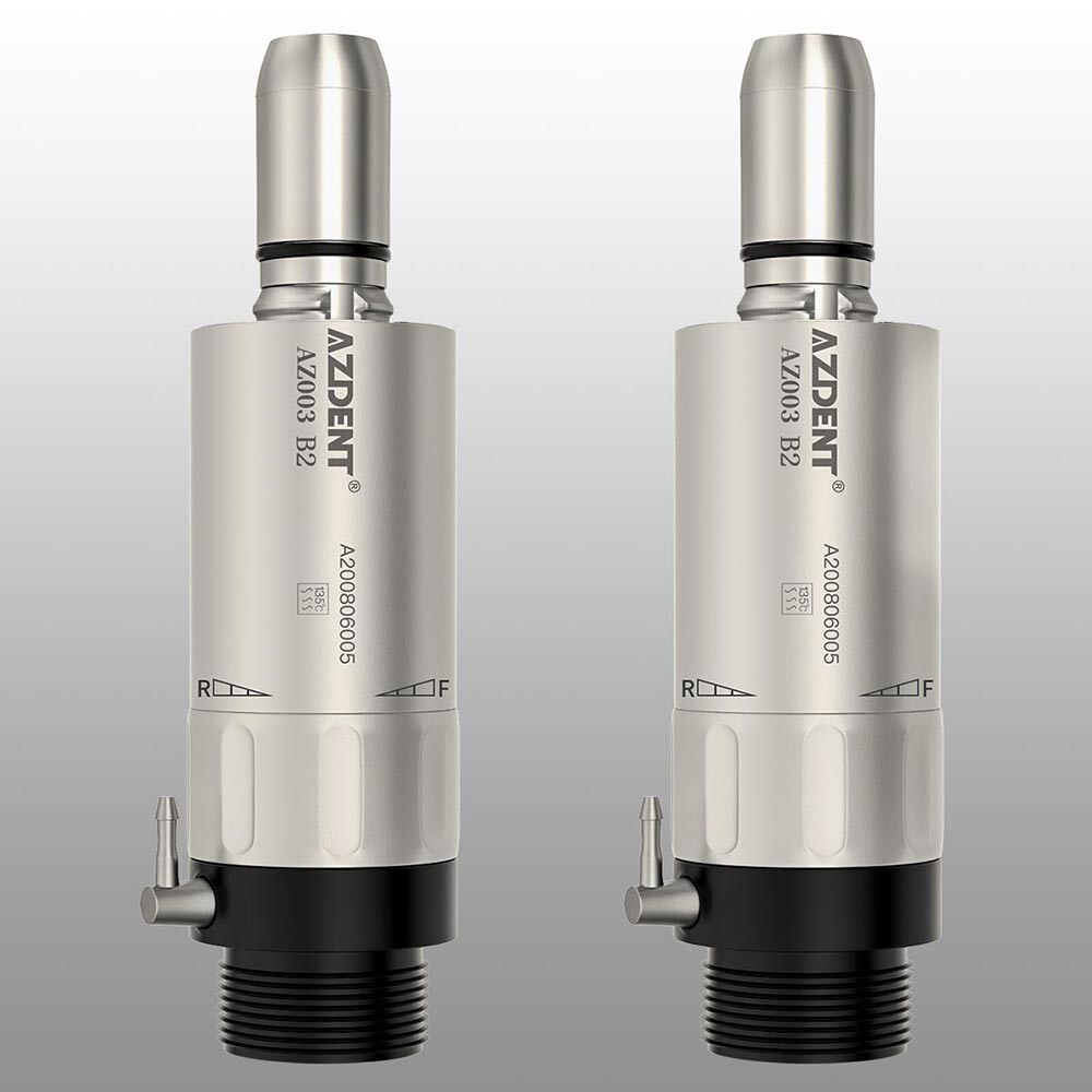 AZDENT Dental 1:1 Direct Drive Low Speed Air Motor Turbine Handpiece 2 Holes