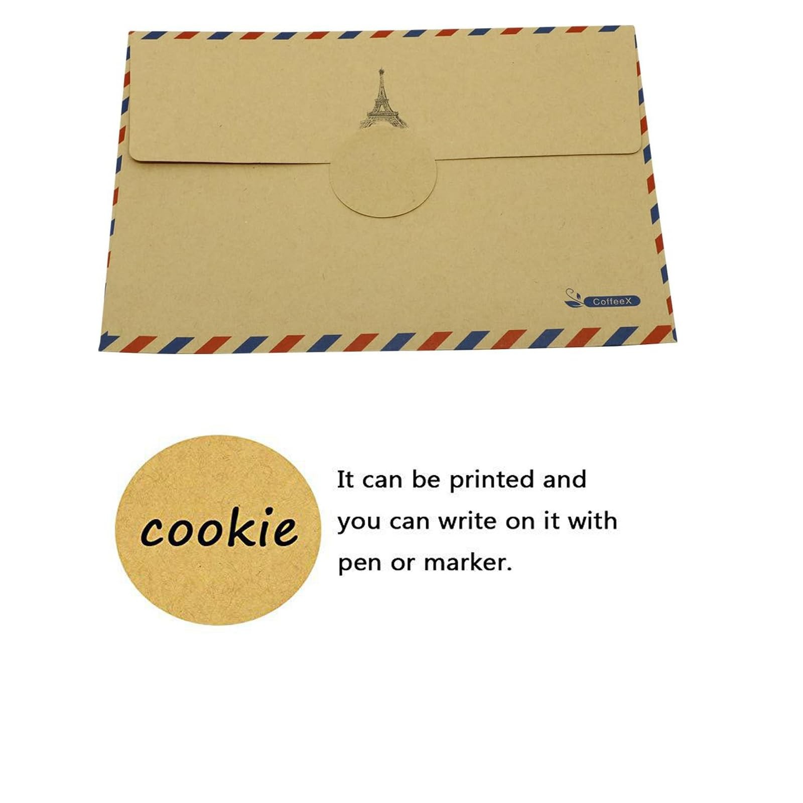 1 Inch Brown Kraft Blank Stickers 1000 Pieces Circle Price Tags Labels