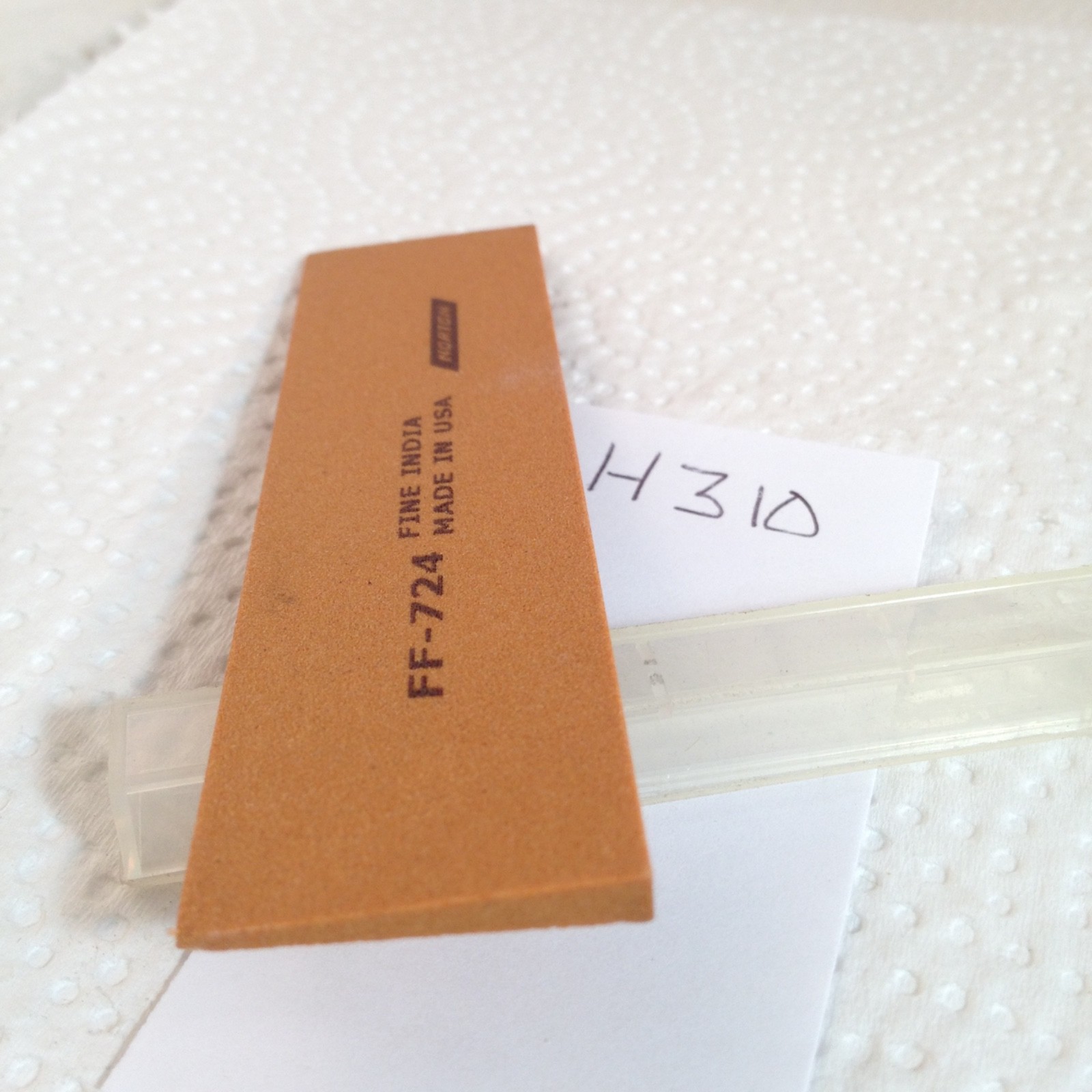 1 NEW NORTON FF-724 INDIA ABRASIVE FILE SHARPENING KNIFE BLADE. USA MADE (H310)