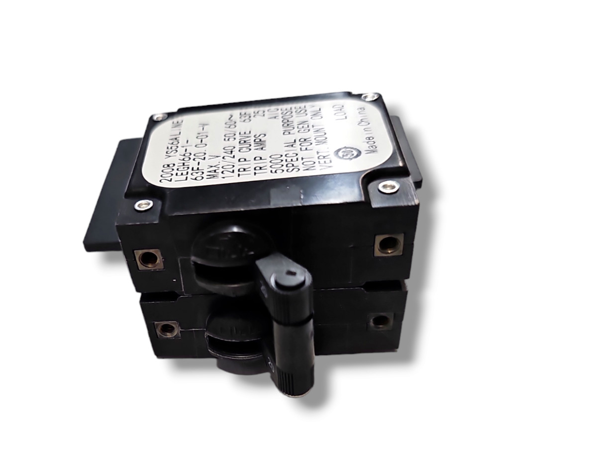 LEGH 66-1-63F-20.0-01-V Circuit Breaker Airpax 250V 50Hz 60Hz Toggle 2P 20 AMP