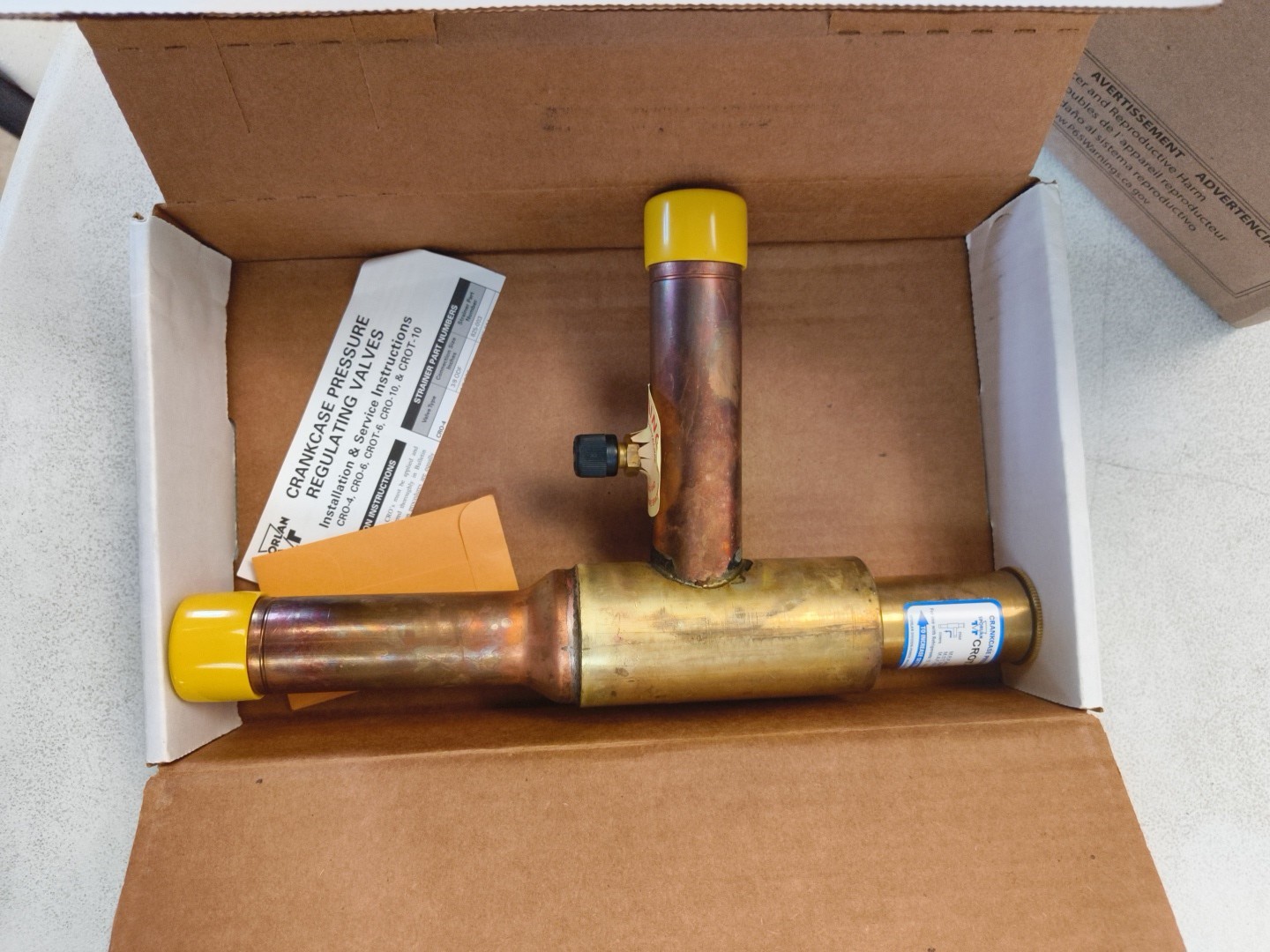 Sporlan CROT-10-0/60 Crankcase Pressure Regulating Valve 1-1/8 ODF