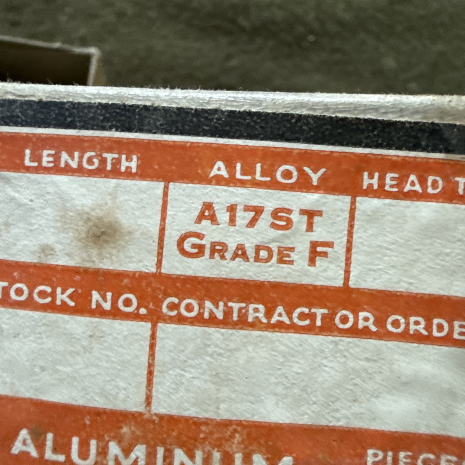 3/32” X 3/4” Aluminum Solid Rivets NOS Alcoa USA ??