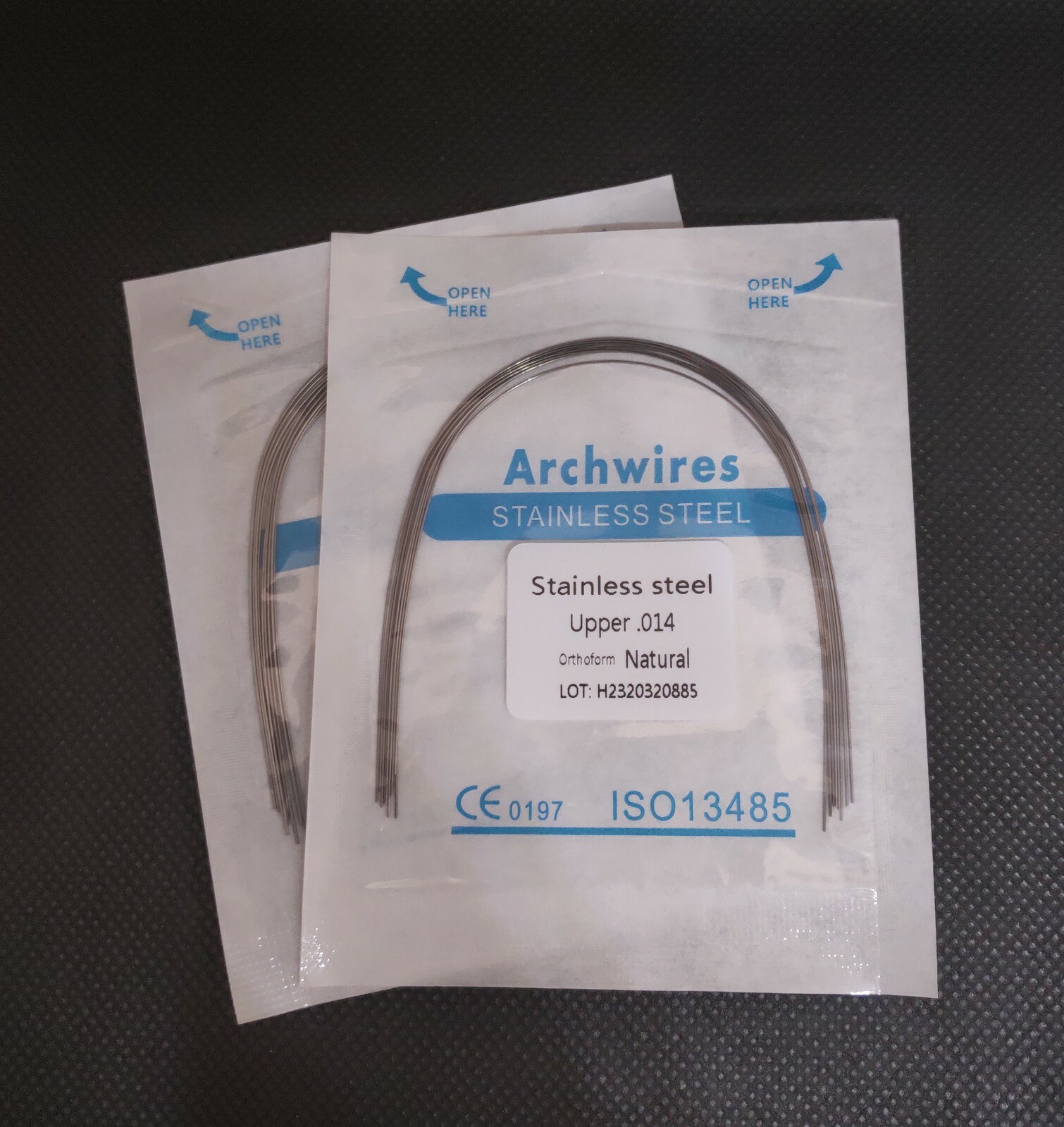 100Pcs 10Packs Dental Orthodontic Stainless Steel Arch Wires Round Natural Form
