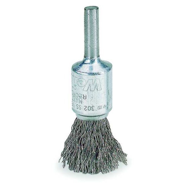 Weiler 96099 Crimped Wire End Wire Brush, Steel, 1/2″