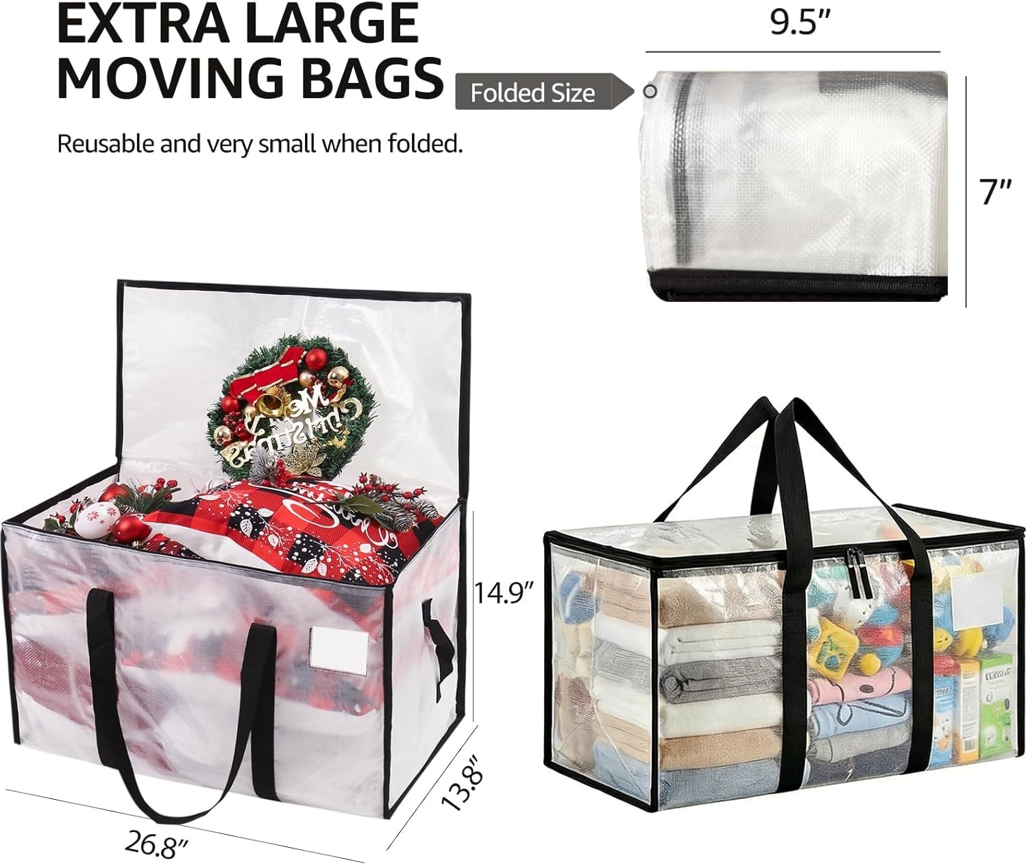 Moving Bags Heavy Duty Extra Large, Alternative for Moving Boxes & Moving Sup…