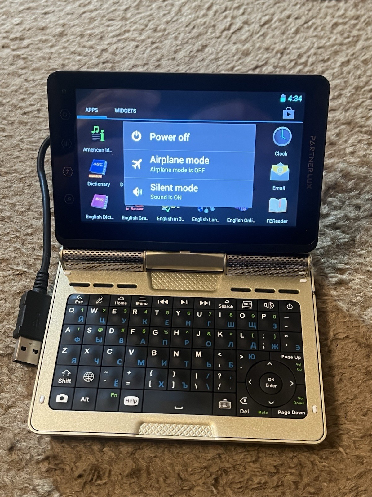 Ectaco Partner Lux 2 English Russian Learning Android, Fully Tested EN-RU, VGC