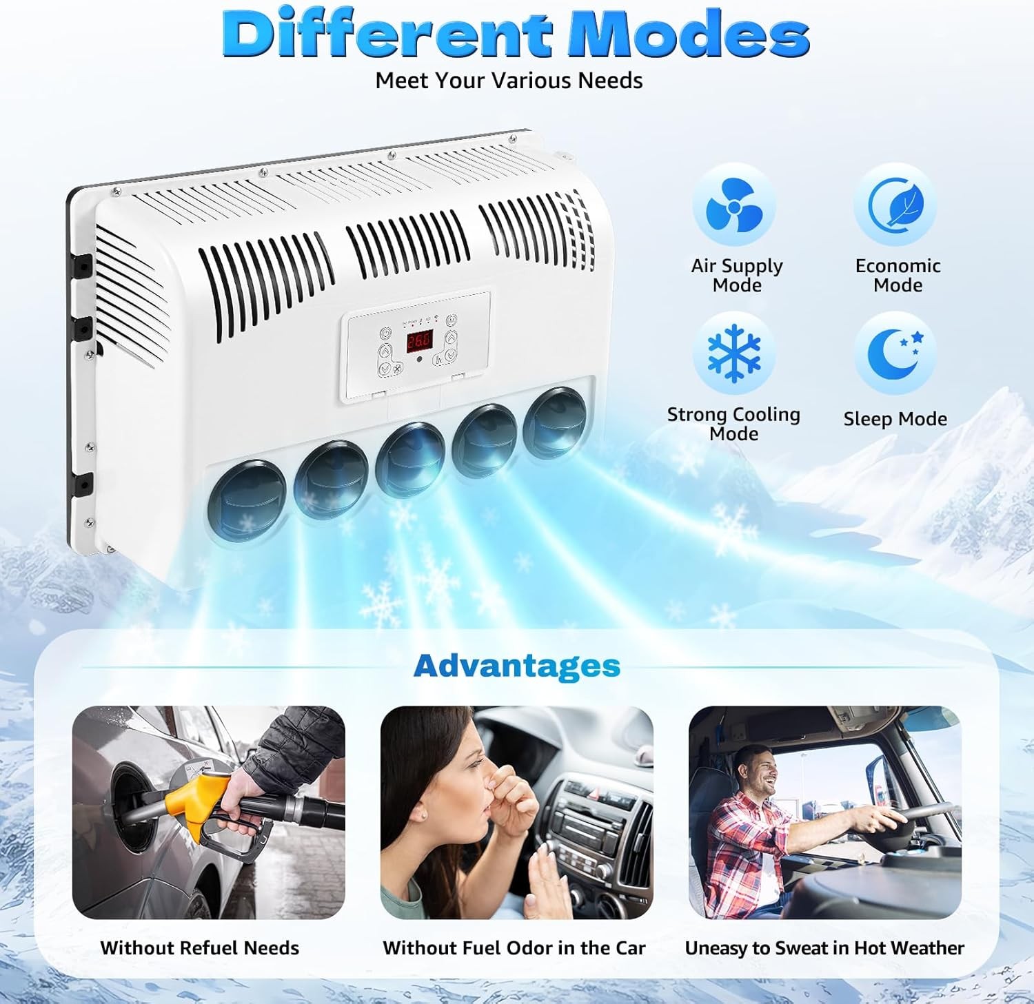 12V 11000BTU Car Hanging Air Conditioner A/C Kit For Car Truck Vehicle Universal