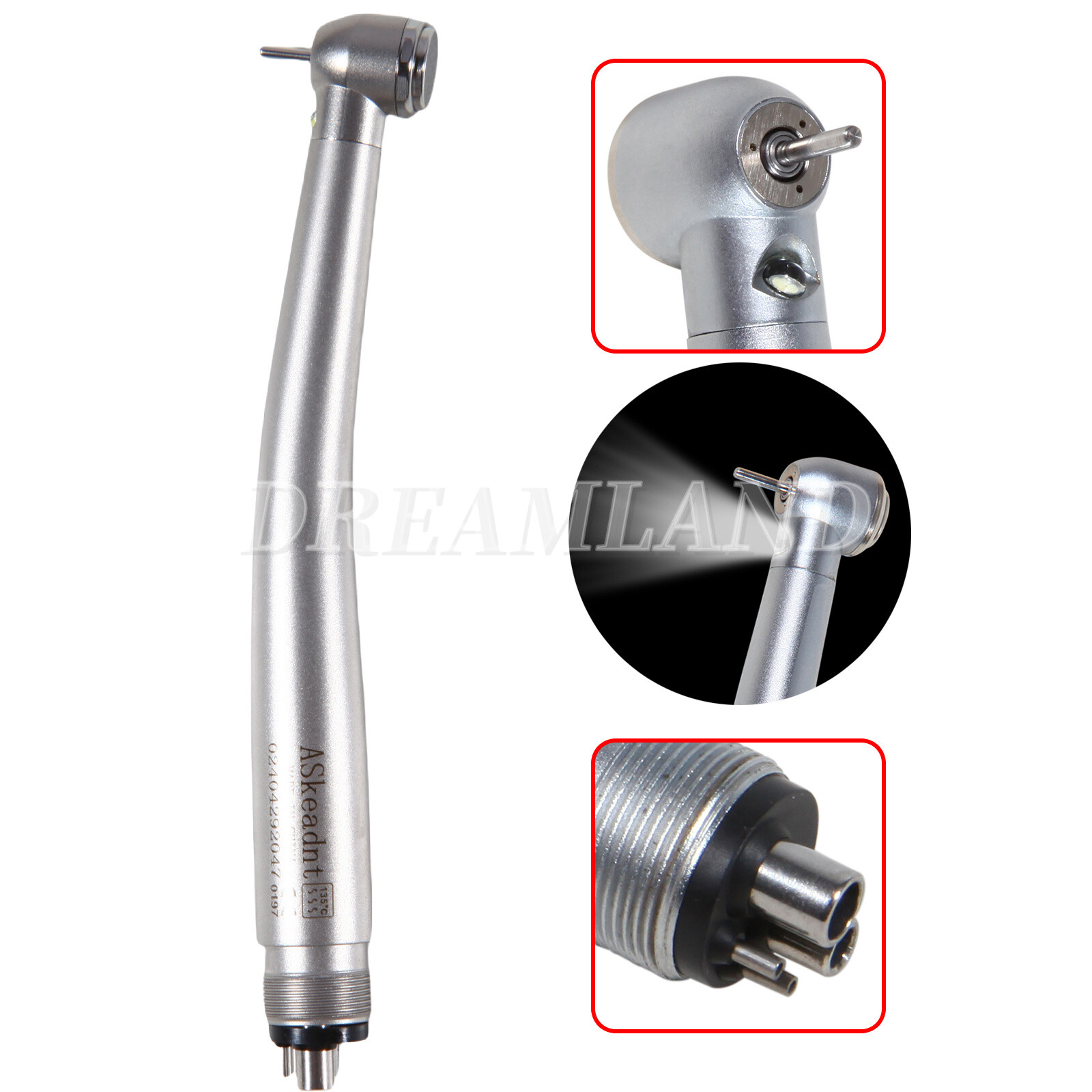 10 Dental PANA Max High Speed LED Handpieces NSK Type Internal Triple Spray Push