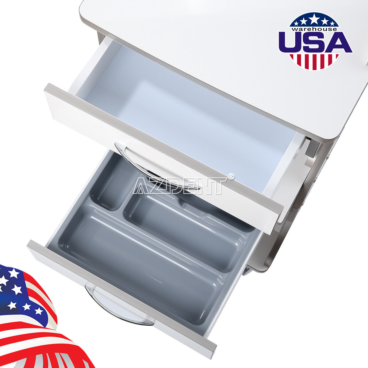 Dental LED Ultrasonic Piezo Scaler /Mobile Trolley Tool Cart Auto Water Supply