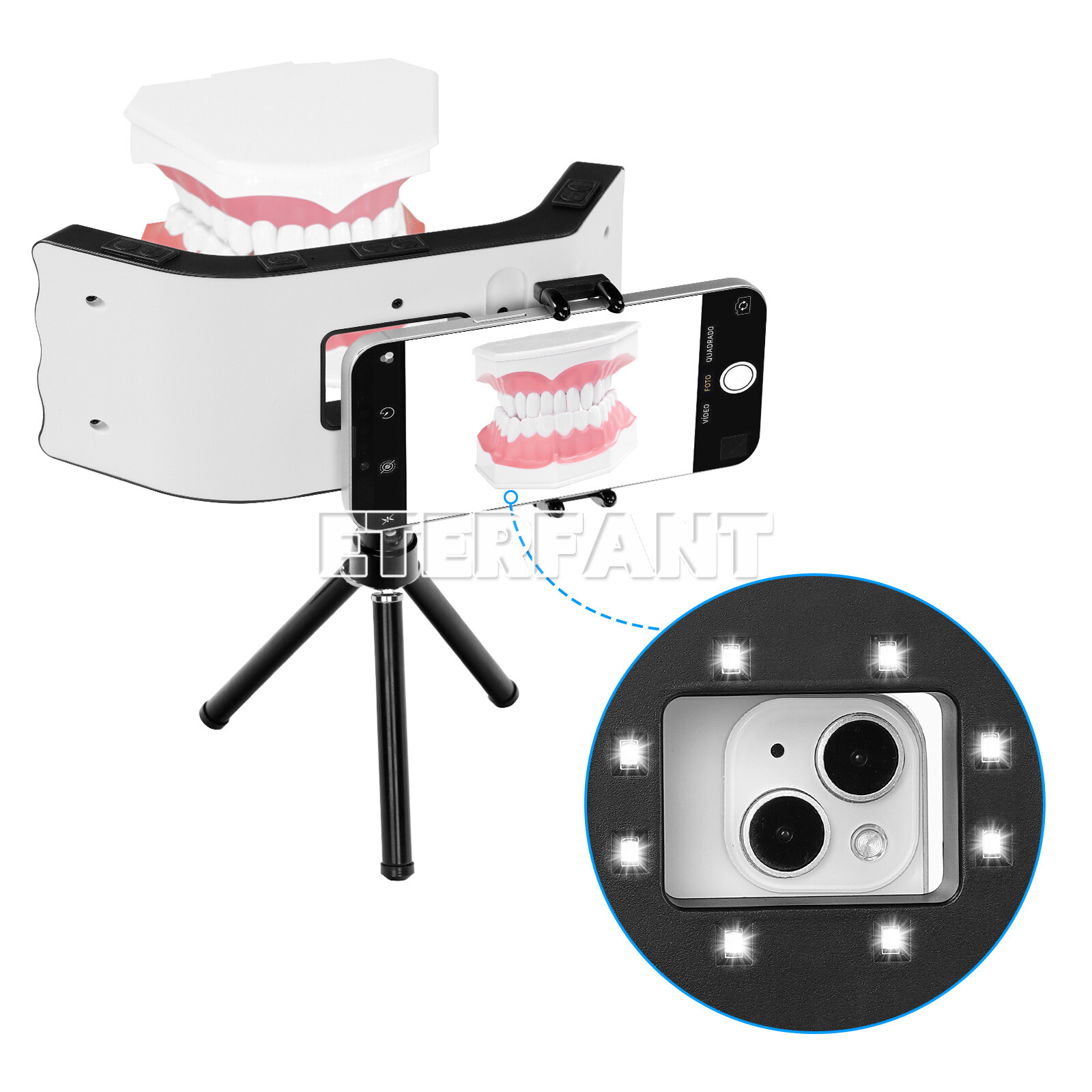 ETERFANT Dental Supplementary LED Lamp Oral Light Photography with Bracket