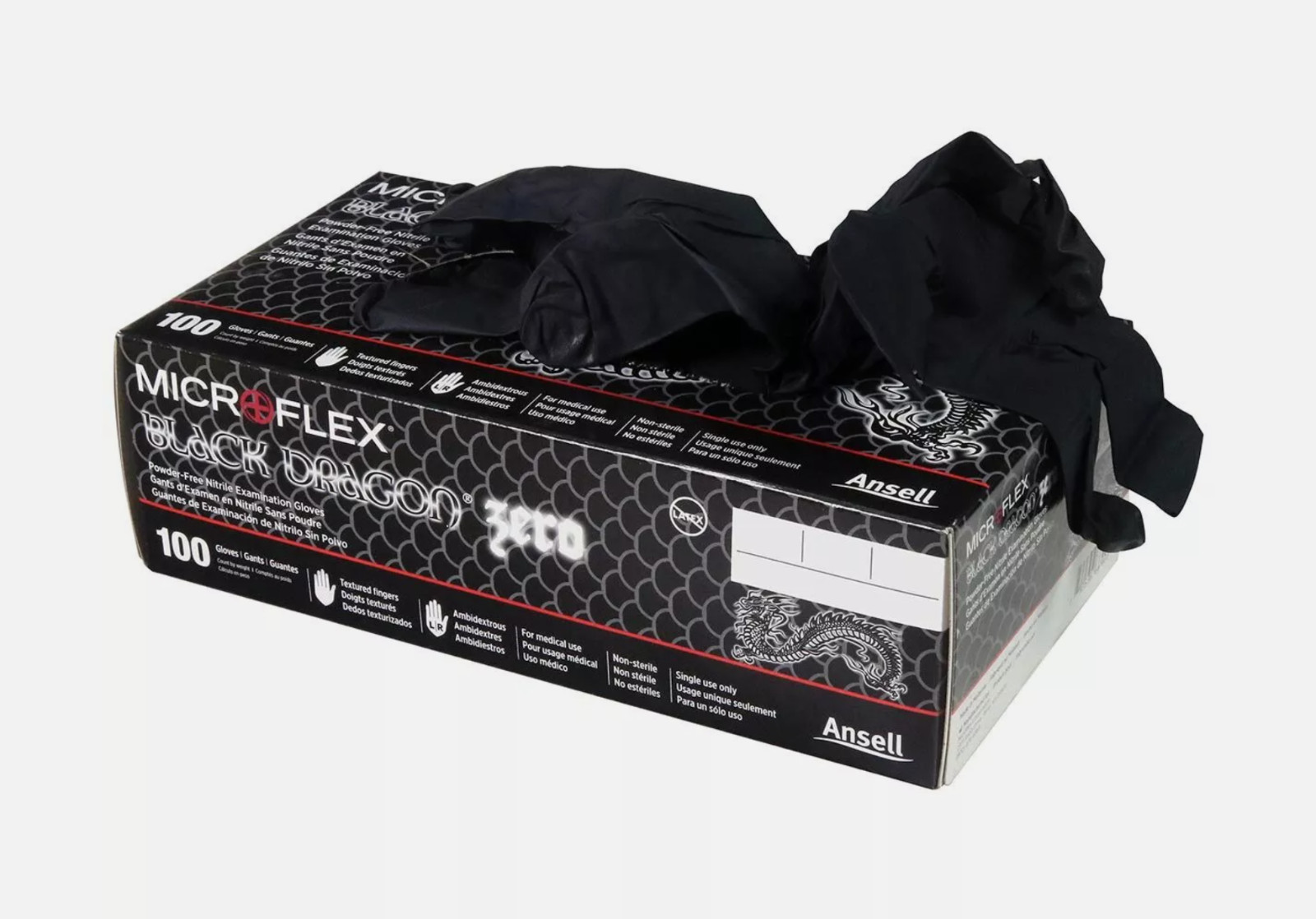 Microflex Black Dragon Powder Free Nitrile Exam Gloves Small – Box of 100 Gloves