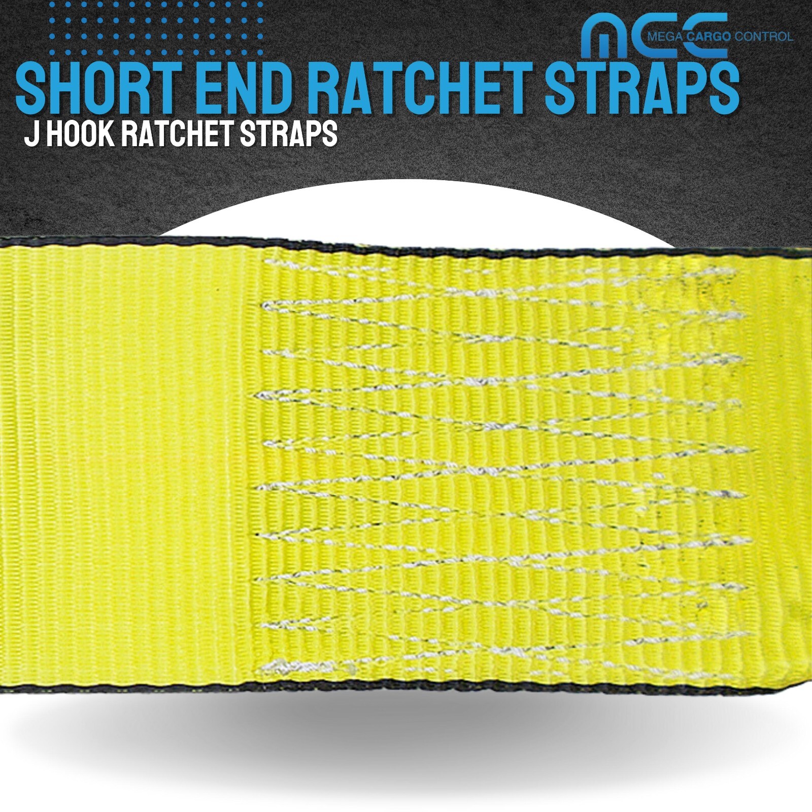 USA 3″ 4″ Ratchet Tie Down Short Fixed End Strap w/ J Hook for Flatbed Truck