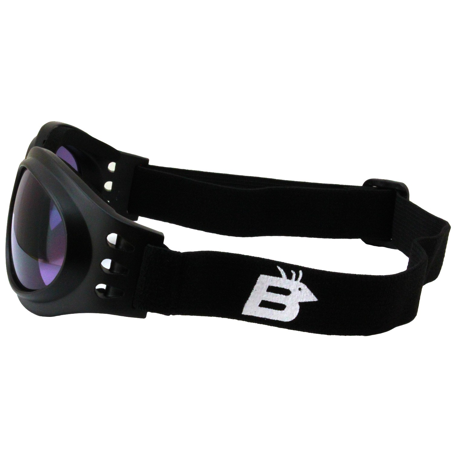2 Pairs of Birdz Eyewear Parrot Black Padded Goggles Smoke & Purple Lenses