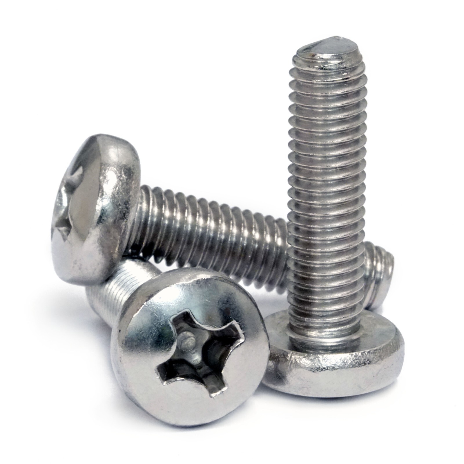 M5 Stainless Steel Phillips Pan Head Machine Screws, Cross Recessed DIN 7985A