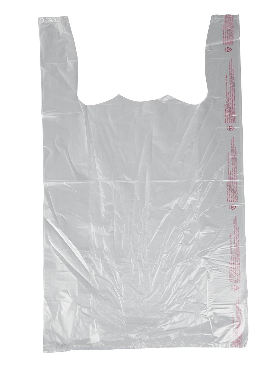 Clear Plastic Bags T-Shirt 1000 Retail Supermarket Grocery Handles 11 ½ x 6 x 21