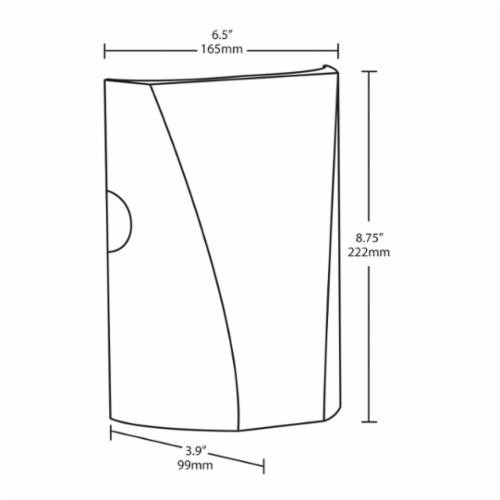 RAB SLIM12Y Wallpack, LED Lamp, 14 W Fixture, 120/208/240/277 VAC, Bronze