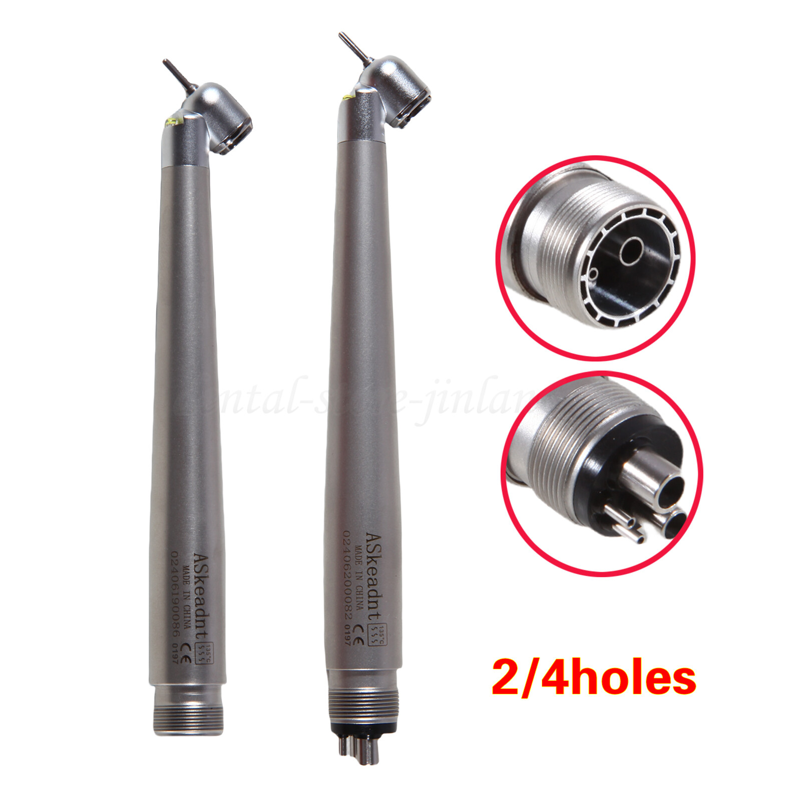 45° LED Light Dental PANA-MAX Push High Speed Handpiece Turbine 4/2H fo