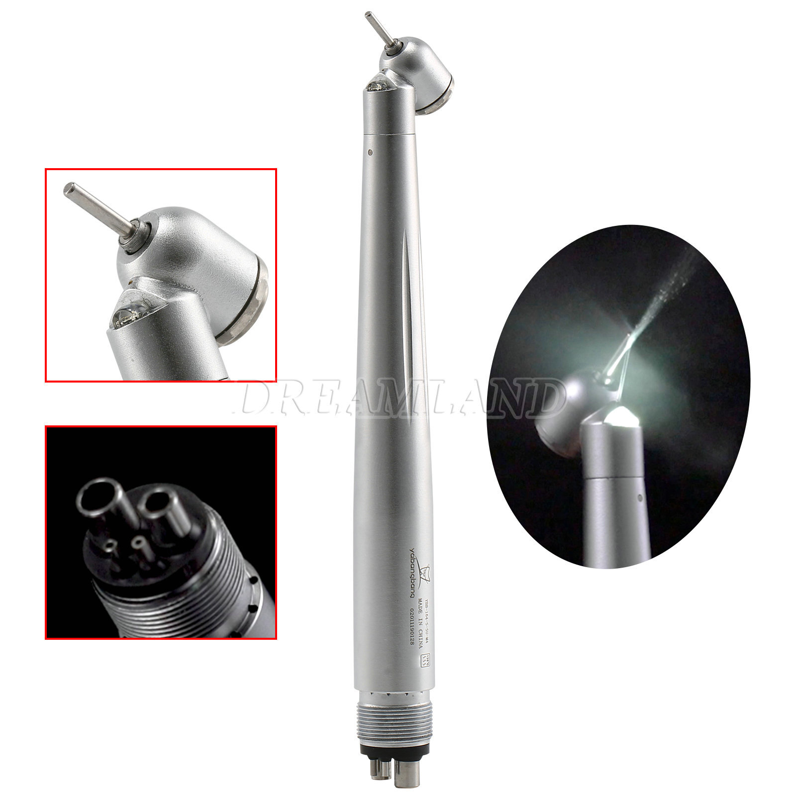Dental 45 Degree Handpiece LED E-generator Surgical High Speed Rear Air