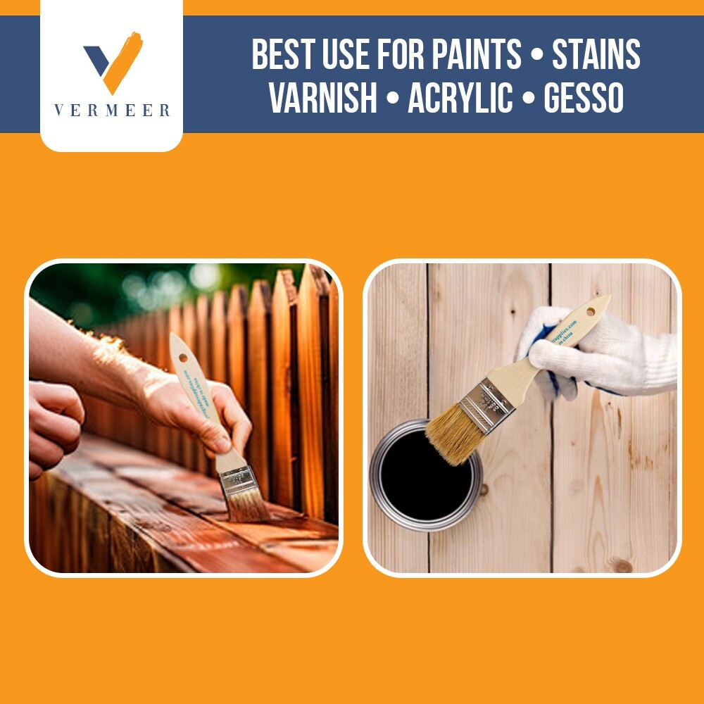 36Pk – 1.5″ Chip Brushes for Paints, Stains, Varnishes, Glues & Gesso