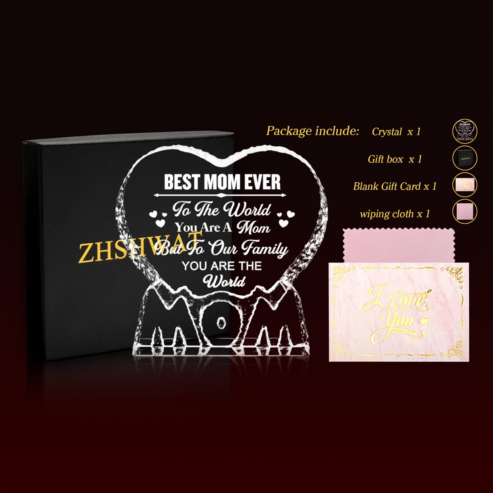 Gifts for Mom, Mothers Day from Husband Daughter Son, Birthday Women Wife Gifts.