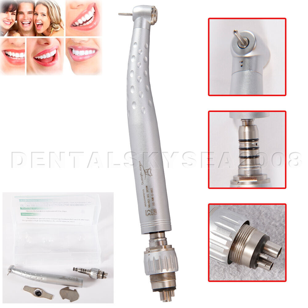 5 Dental Standard Head High Speed Handpiece with Quick Coupler 4Hole Coupling