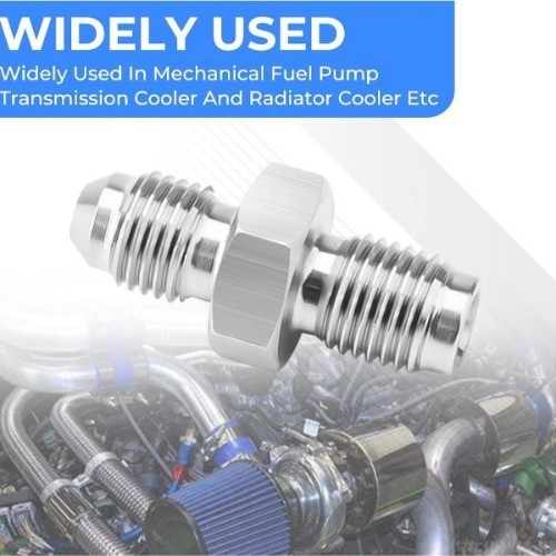 3AN Male to 3/8×24 Inverted Flare Brake Thread, Straight Male Fitting Adapter (1