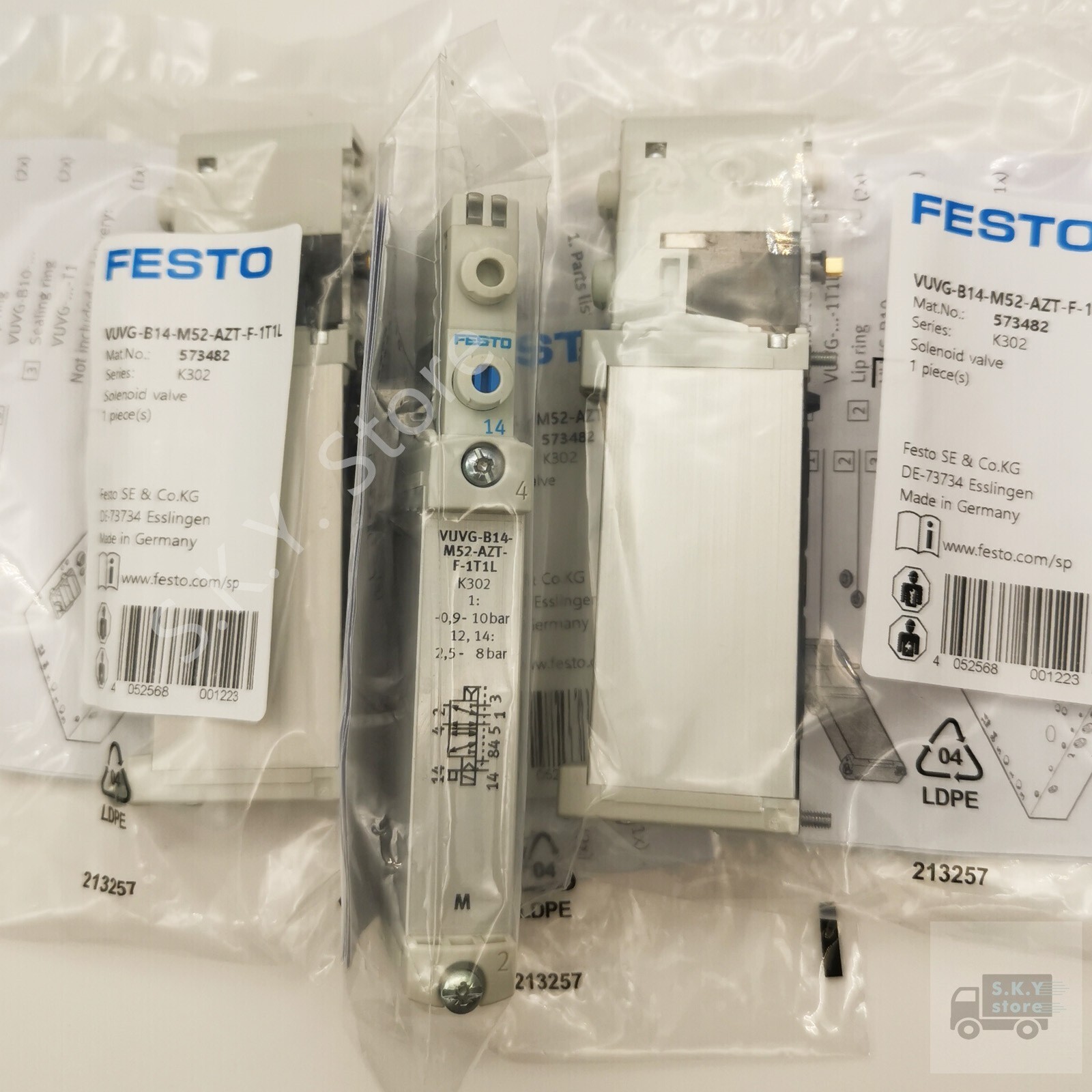 1 Piece FESTO VUVG-B14-M52-AZT-F-1T1L 573482 Solenoid Valve, Fast Free Shipping