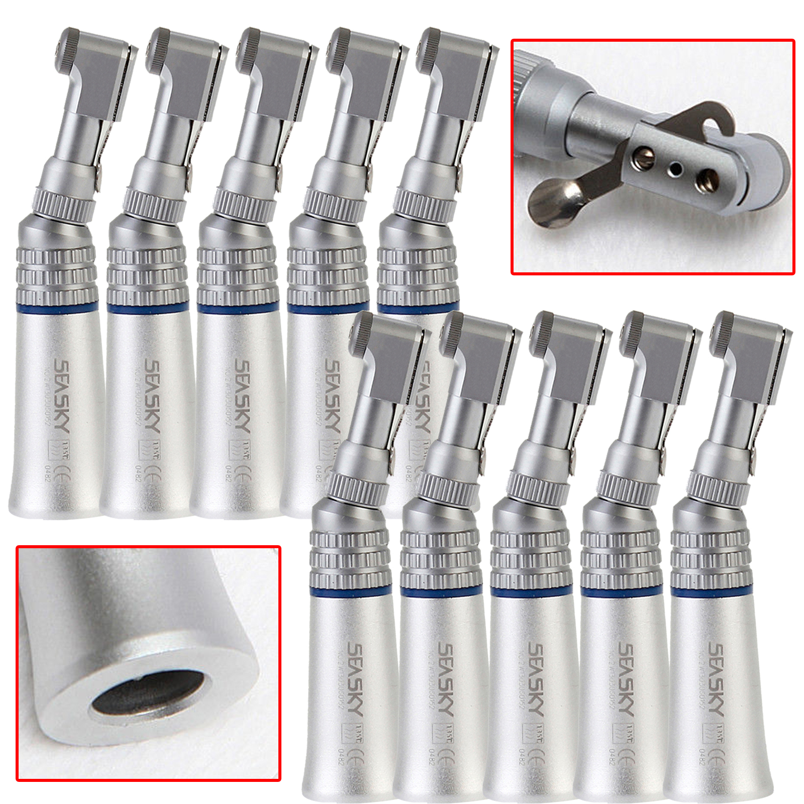 10* Dental Slow Low Speed Handpiece Contra Angle E-Type Latch NSK Style Φ2.35mm