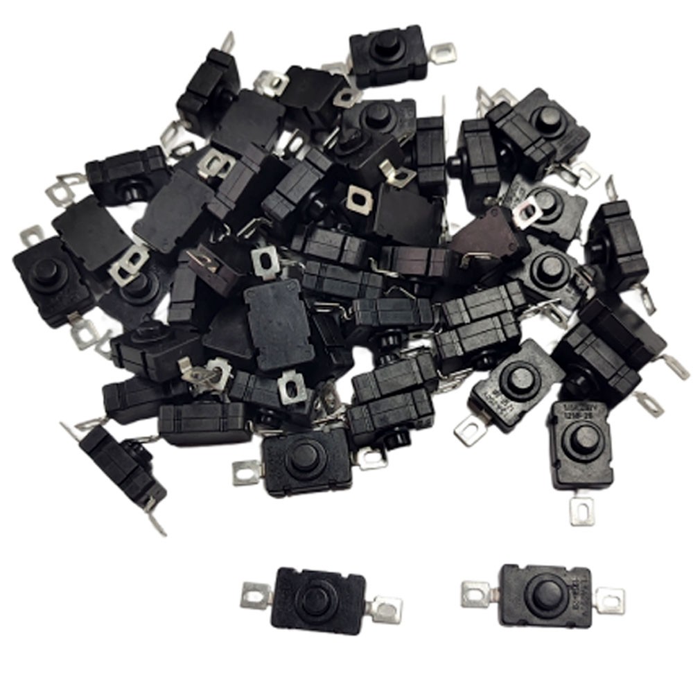 50/100/200x AC 250V 1.5A Latching On/Off Switch Self-Lock Push Button Switch US