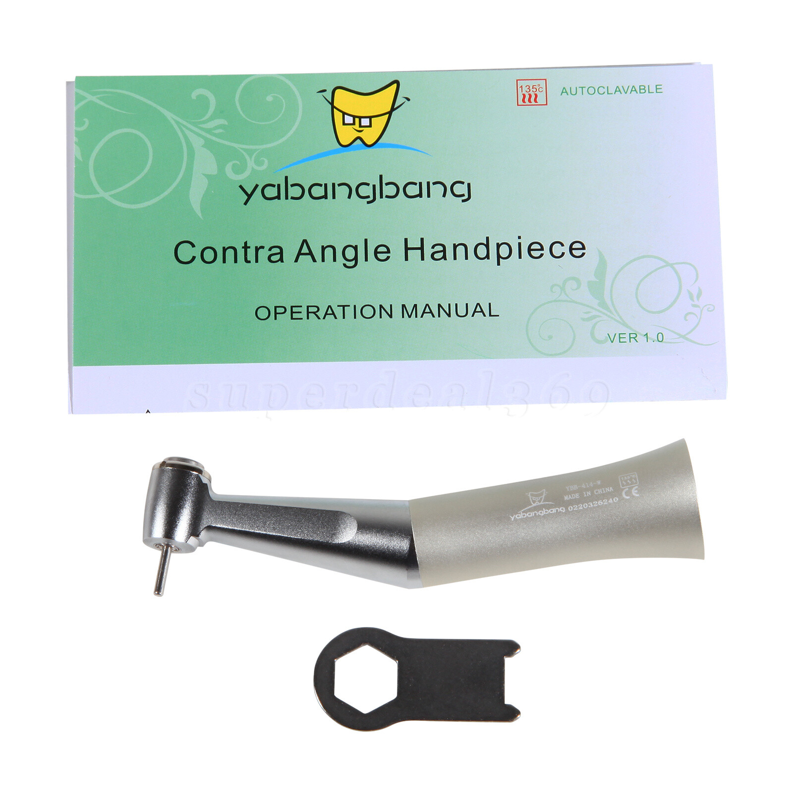 Dental Push Button Low Speed Contra Angle Handpiece E-type Fit FG 1.6mm Burs dk