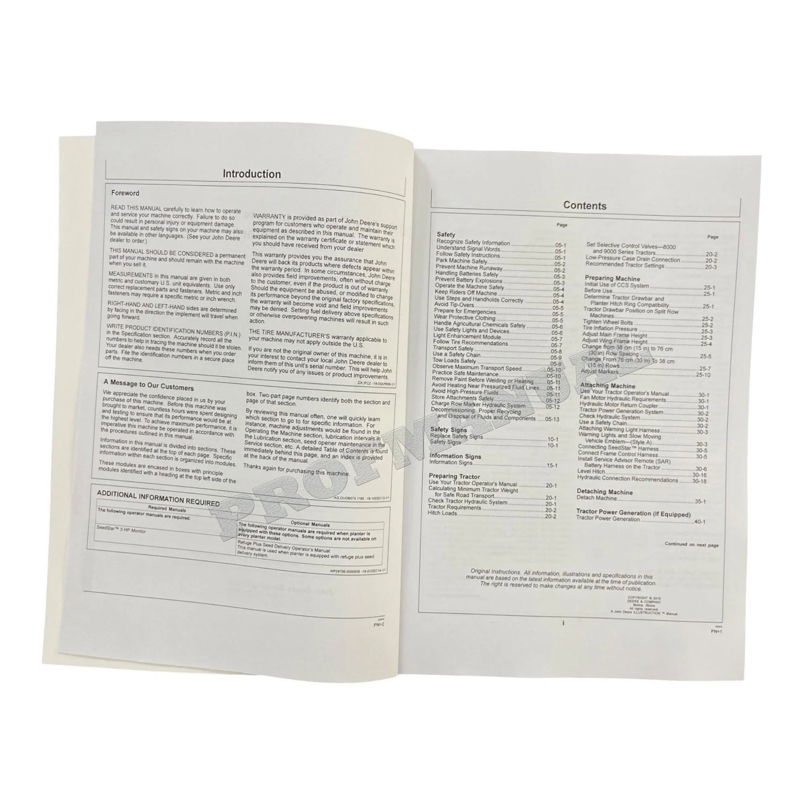 JOHN DEERE DB44 DB60 DB80 DB90 DB88 PLANTER OPERATORS MANUAL