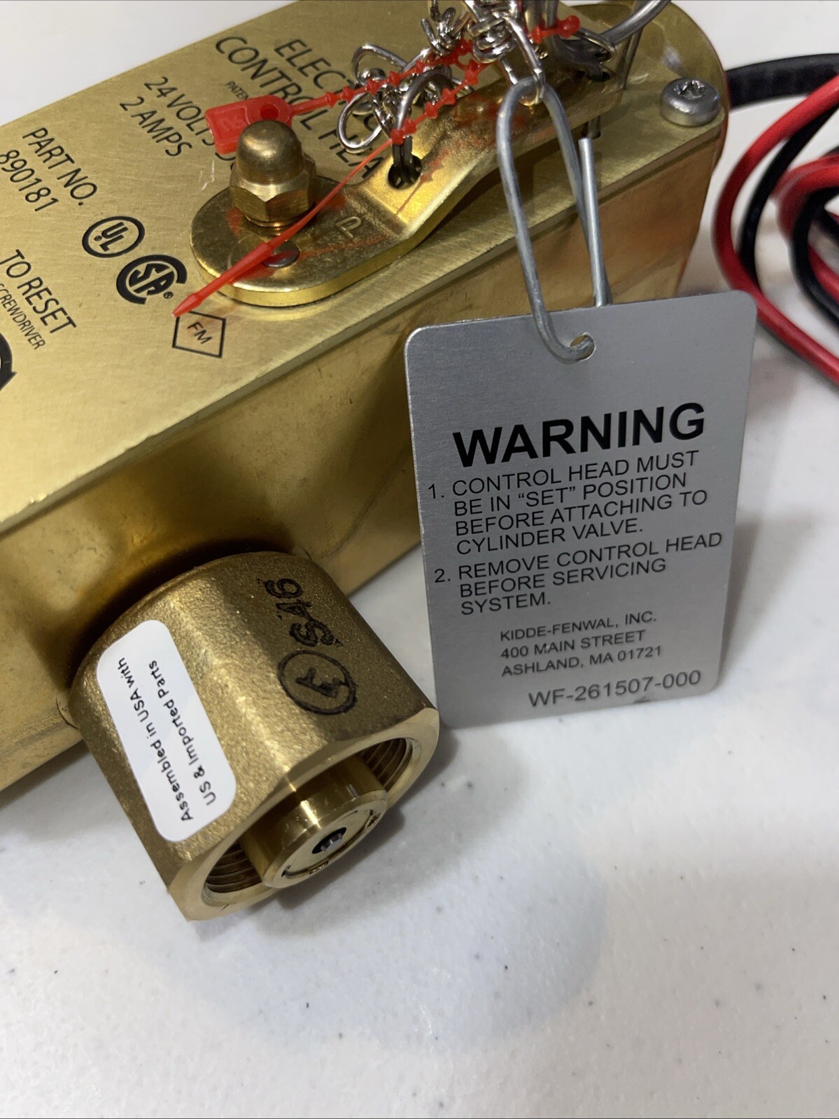 Kidde WK-890181-200 Electric Control Head, 24V, New Never Use, With Out Box ?