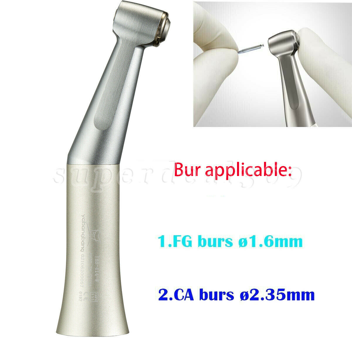 NSK Style Dental Low Speed Contra Angle Handpiece Fit FG 1.6MM/CA 2.35MM Burs