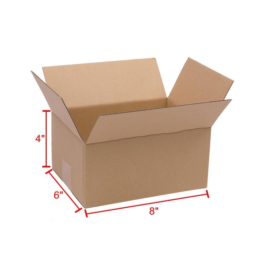 100 8x6x4 Cardboard Paper Boxes Mailing Packing Shipping Box Storage Box for UPS