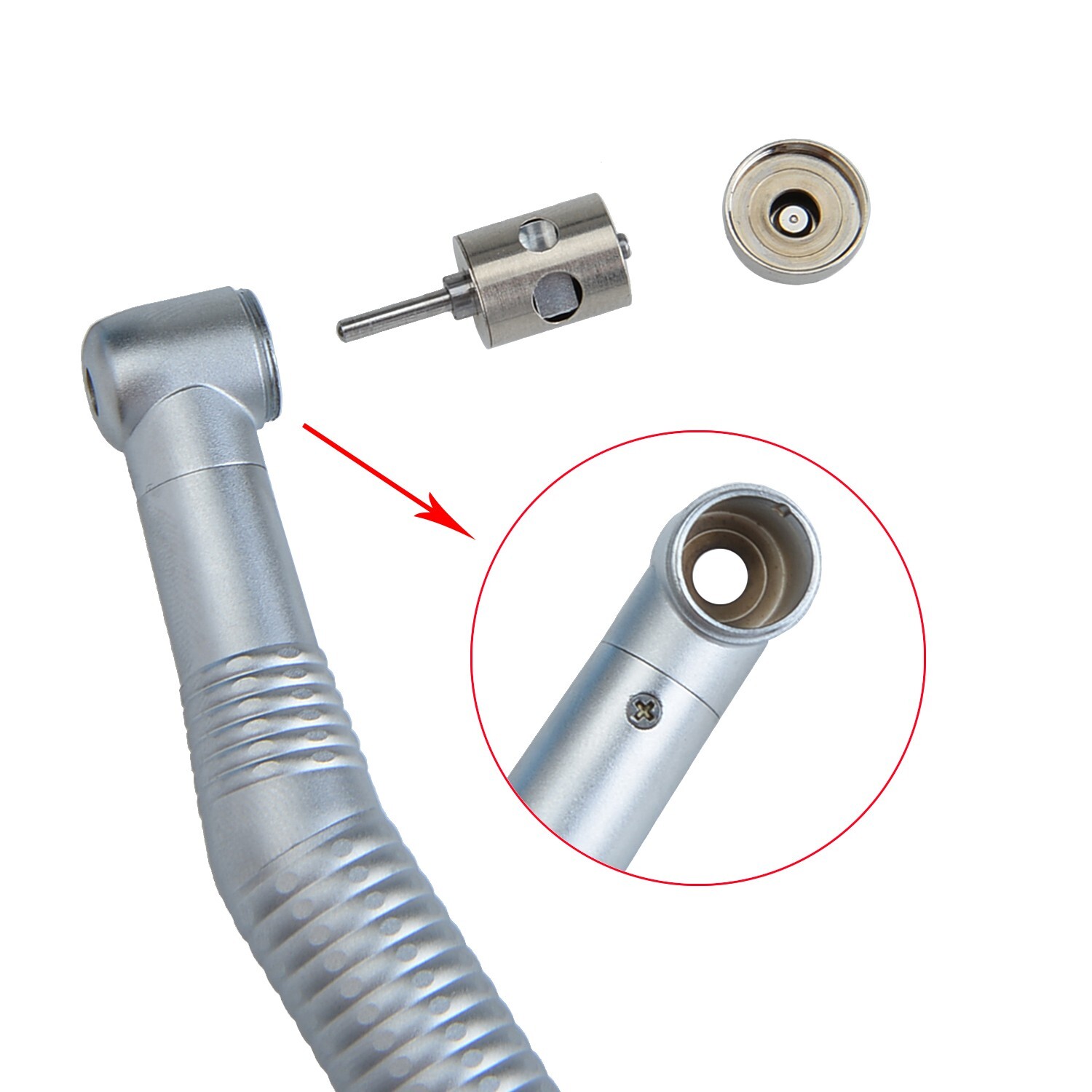 Dental High Speed Handpiece Standard Head Push Button 4 Hole Joydental USA